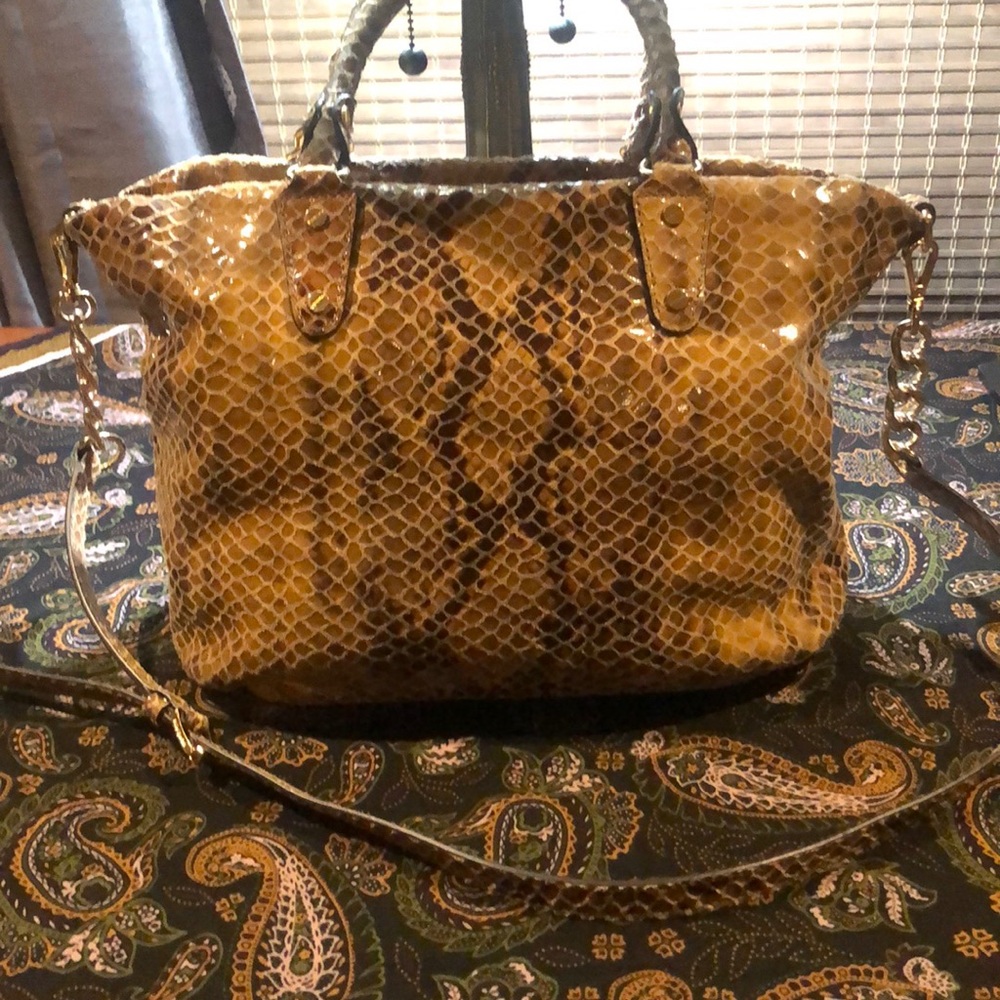 Michael Kors Leather Python Handbag - image 2